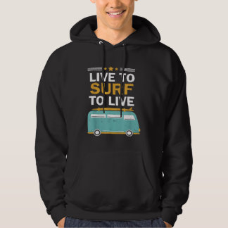 Levande till Surfa Camper Surfing För manar kvinno Hoodie