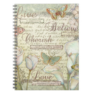 Levande tro Cherish Anteckningsbok Med Spiral