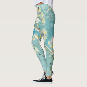 Levande turkos leggings