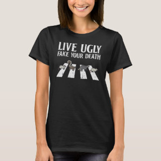 Levande uggla Fake Your Död Street Cats Crossing S T Shirt