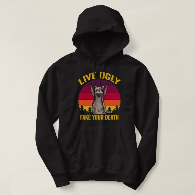 Levande Ugly Fake Din död Hoodie (Design framsida)