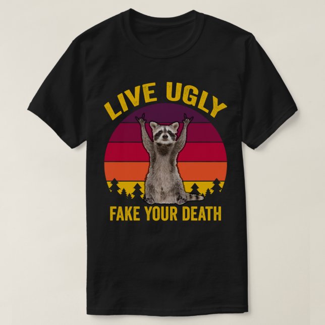 Levande Ugly Fake Din död T Shirt (Design framsida)