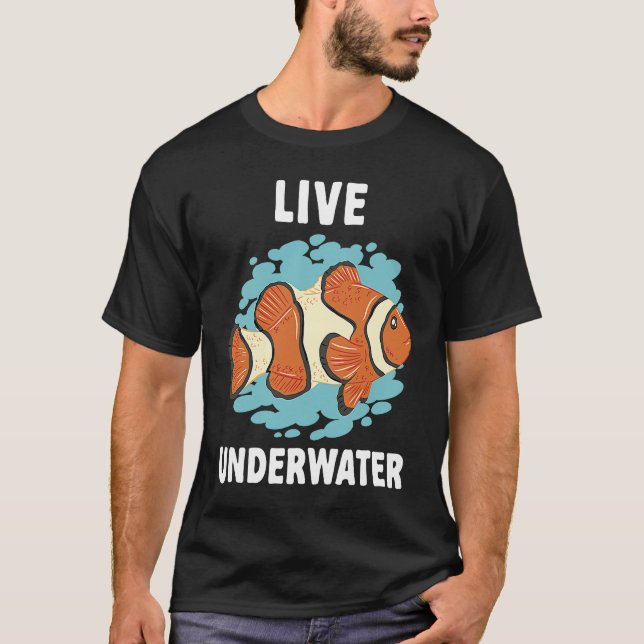 Levande undervattensfisk, angemon t shirt (Framsida)