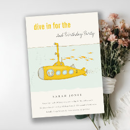 Levande undervattensfisk Gult i alla åldrar Inbjudningar