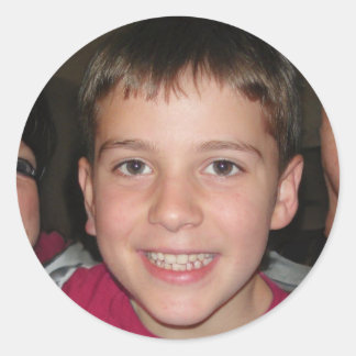 Levande utan risk runt klistermärke