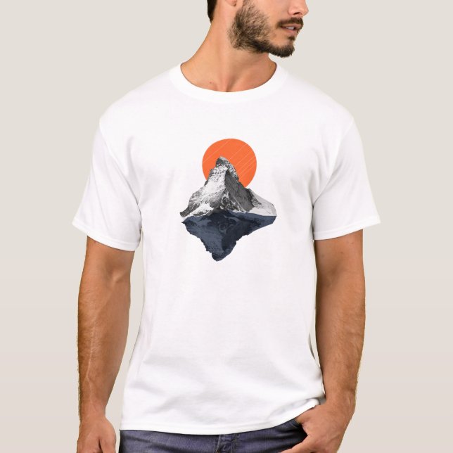 Levande utomhus, vandrande berg t shirt (Framsida)