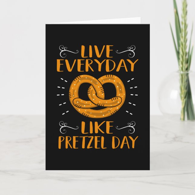 Levande vardag som Pretzel Day Kort (Framsida)