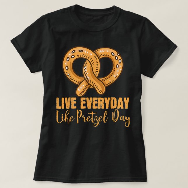 Levande vardag som Pretzel Day Pretzel T Shirt (Design framsida)