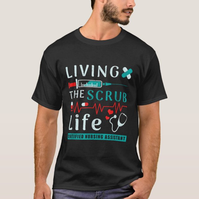 Levande vårdassistenten för Auktoriseraden under l T Shirt (Framsida)