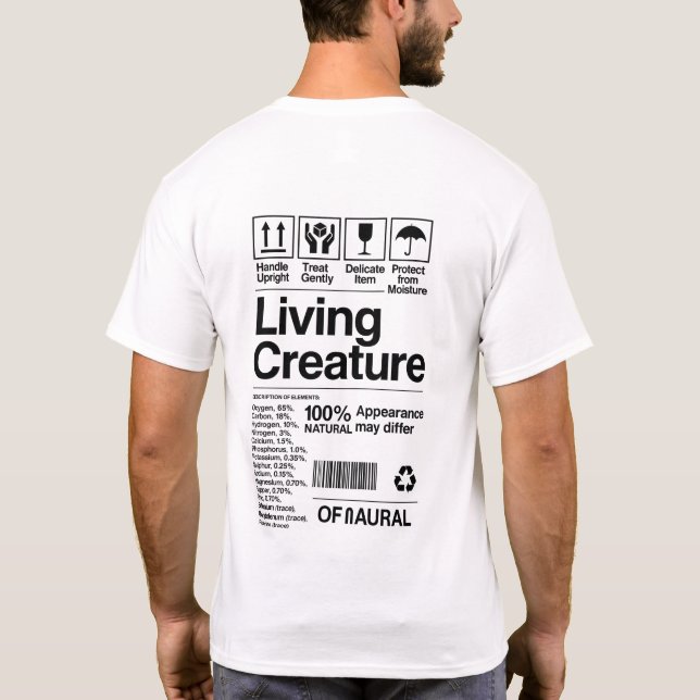 levande varelse t shirt (Baksida)
