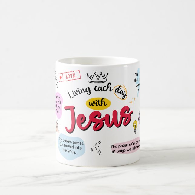Levande varje dag med Jesus-mugg Kaffemugg (Center)