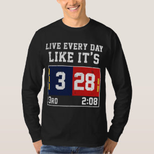 Levande varje dag som det är 28-3 fotboll t shirt