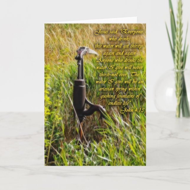 Levande Vatten John 4 Idéational Kort (Framsida)