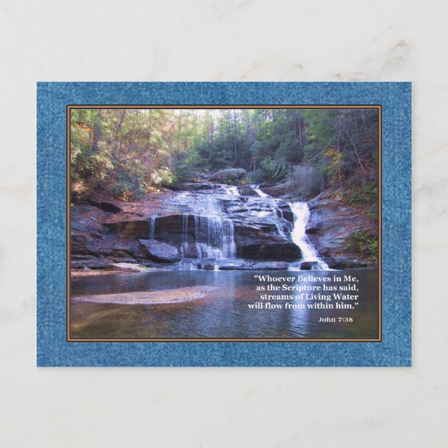Levande Vatten John 7:38 Vykort (Framsida)