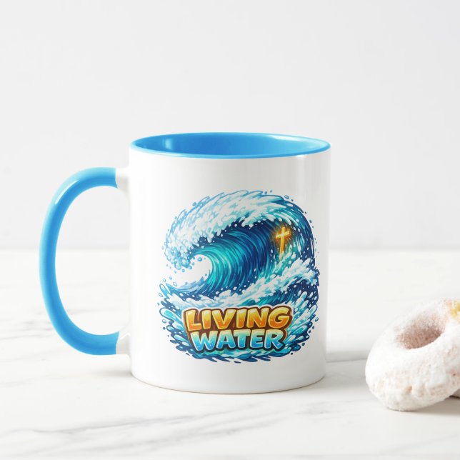 Levande vatten mugg (Med munk)