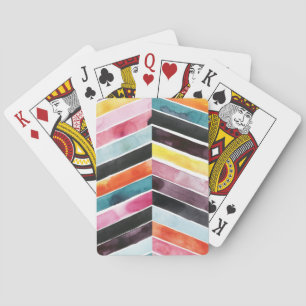Levande vattenfärg Chevron I Casinokort