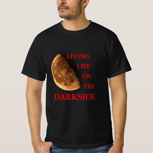 Levande vid Darkside Måne-skräcken T Shirt (Framsida)