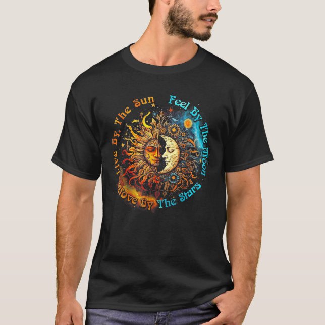 Levande vid Sol-känslan vid Måne:s färd vid stjärn T Shirt (Framsida)