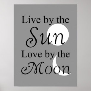 Levande vid Sol, Kärlek vid utskriften Måne Poster
