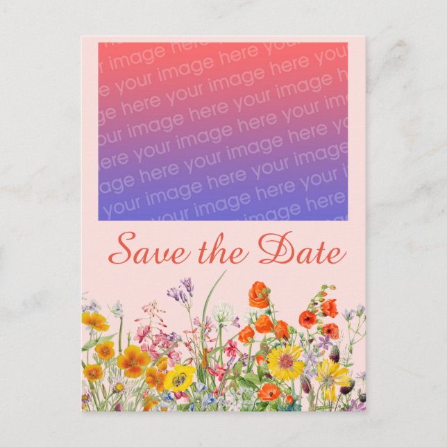 Levande vildblommor vykort (Framsida)