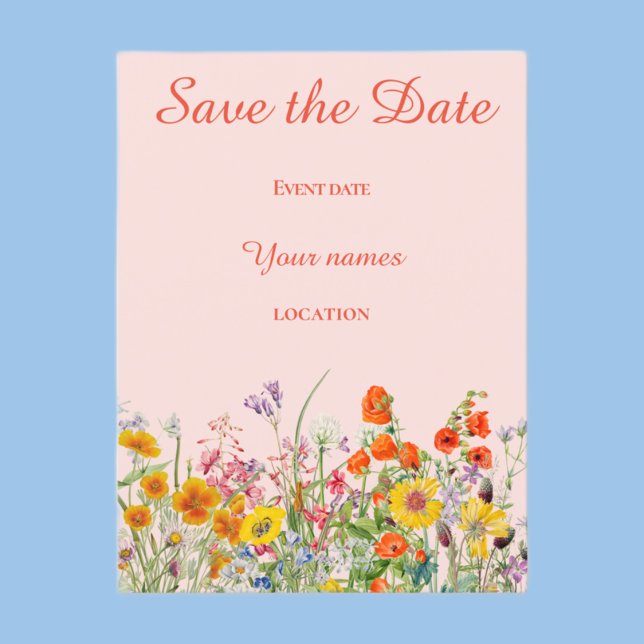 Levande vildblommor  vykort (Skapare uppladdad)