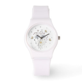 Levande vildblomsfält armbandsur
