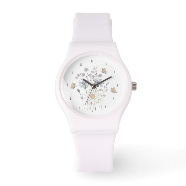 Levande vildblomsfält  armbandsur (Framsida)