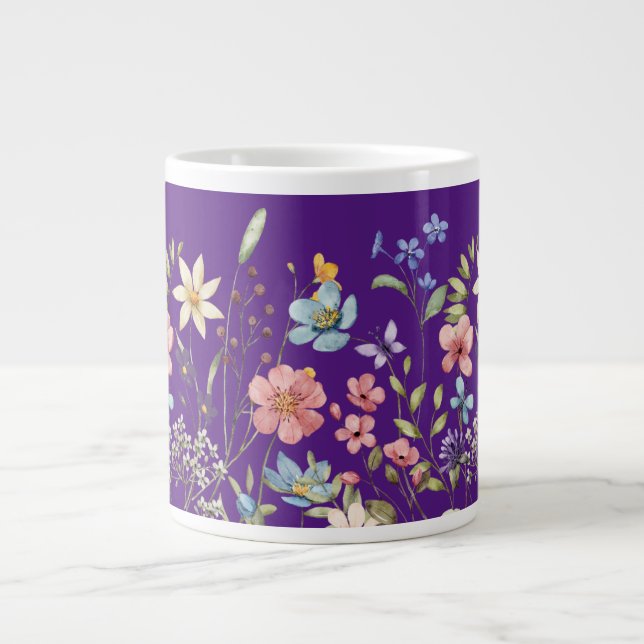 Levande vildblomsterträdgård  jumbo mugg (Framsidan)
