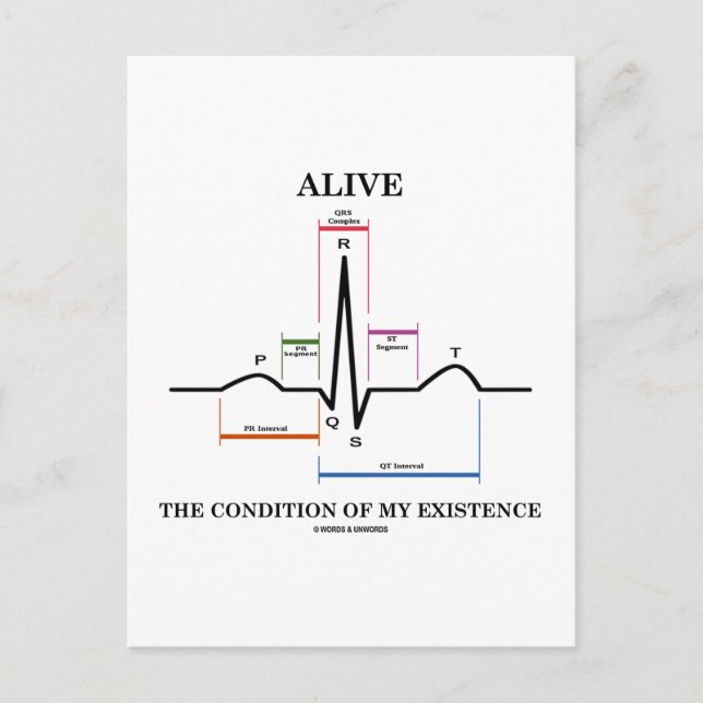Levande Villkor om min existens (EKG/EKG) Vykort (Framsida)