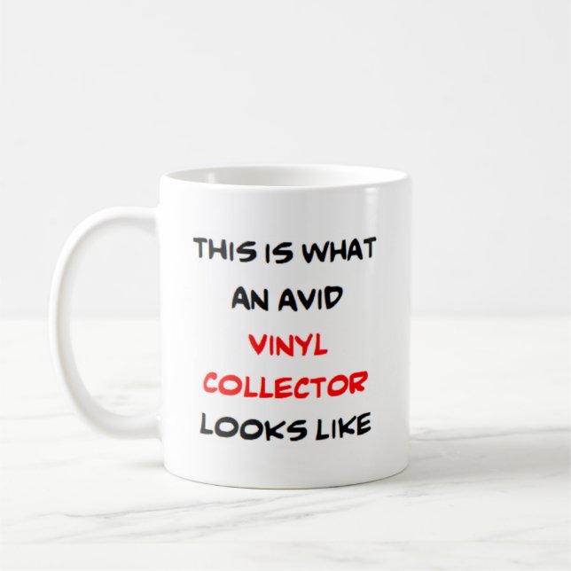 levande vinylkollektor kaffemugg (Vänster)