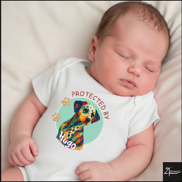 Levande Virvlande Quillad Dalmatiner Hund Porträtt T Shirt