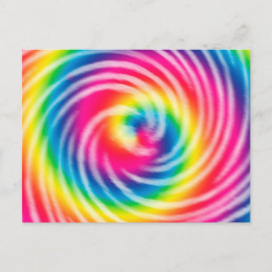 Levande Virvlande Tie Dye Vykort