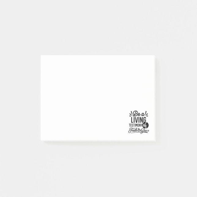 Levande Vittnesbiblel Citat Kristen Motivation Post-it Block (Framsida)