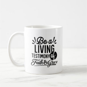 Levande vittnesbörd Bibelcitat Kristet Motiv Kaffemugg