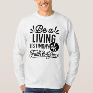 Levande Vittnesbörd Bibelcitat Kristet Motiv T Shirt