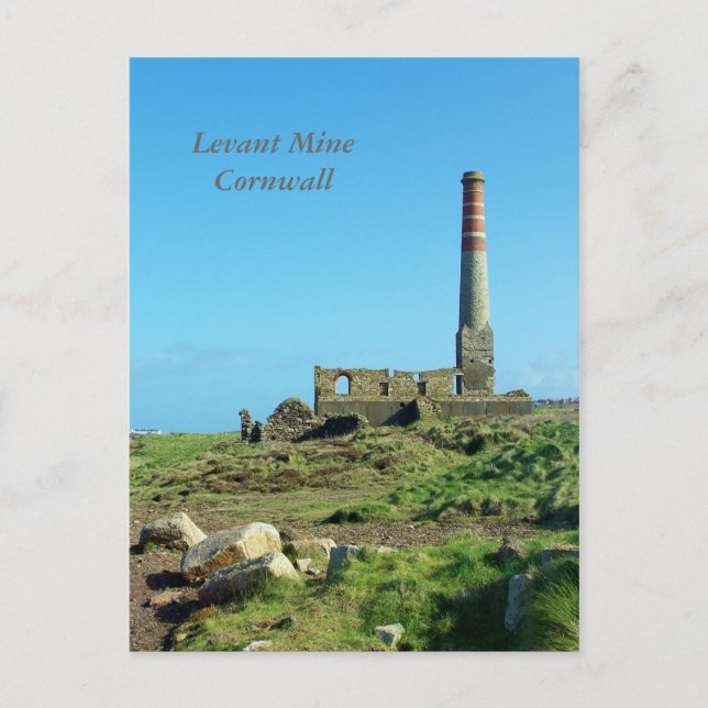 Levant Mine Cornwall England Photo Vykort (Framsida)