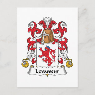 Levasseur Family Crest Vykort