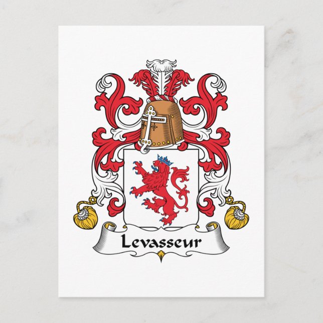 Levasseur Family Crest Vykort (Framsida)