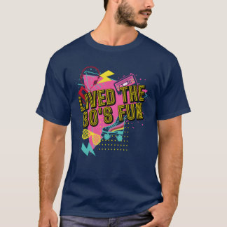 Levde 80-talet Kul 1980 Radhrowback Kostymfest f T Shirt