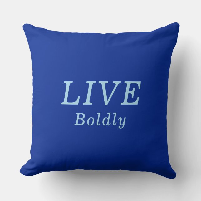 "LEVE Bolely" Cobalt & Blue Encouragement Kudde (Framsida)