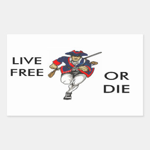 LEVE FREE ELLER DIE Rectangular Stickers (4) Rektangulärt Klistermärke