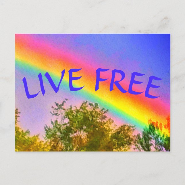 LEVE FREE RAINBOW-vykort Vykort (Framsida)