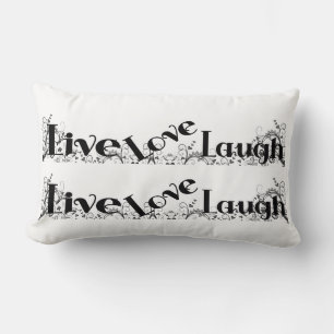 LEVE KÄRLEK LAUGH Design Bedroom eller Couch Pillo Lumbarkudde
