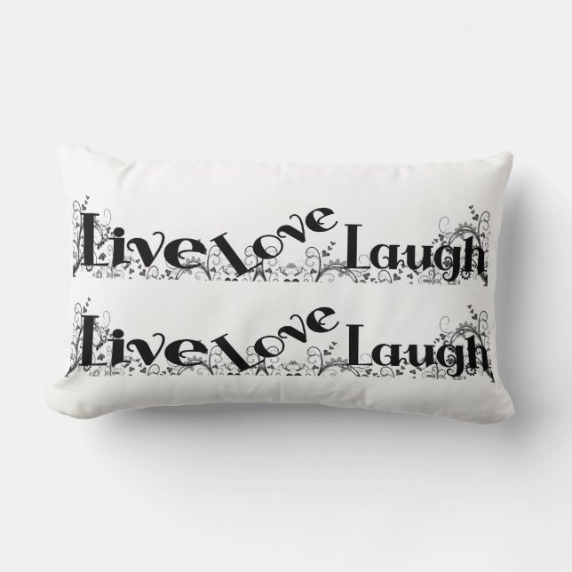 LEVE KÄRLEK LAUGH Design Bedroom eller Couch Pillo Lumbarkudde (Framsida)