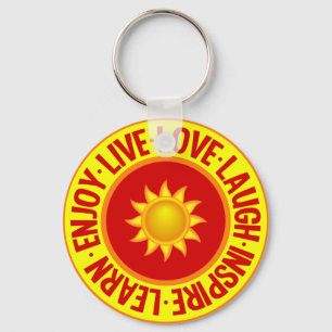 LEVE KÄRLEK LAUGH ... nyckelring