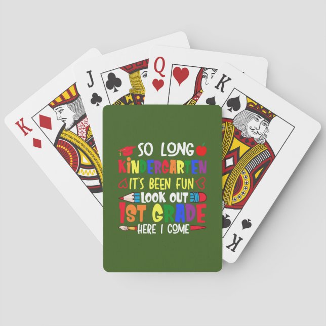 Leve Kindergarten First Klass Lärare Casinokort (Baksidan)