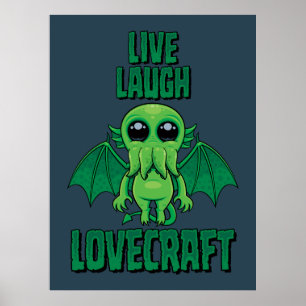 Leve Latter Lovecraft Söt Cthulhu Poster