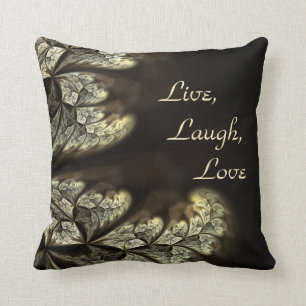 LEVE, LAUGH, KÄRLEK, inspirationell design Kudde