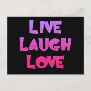 LEVE LAUGH KÄRLEK Tshirts, gåvor Vykort
