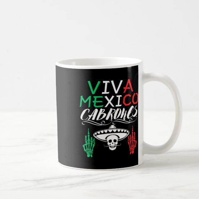 Leve Mexiko Cabrones självständighetsdag Mexikansk Kaffemugg (Höger)